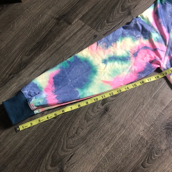 Tie Dye Multicolored Neon Loungewear Gym Set M - Picture 6 of 9